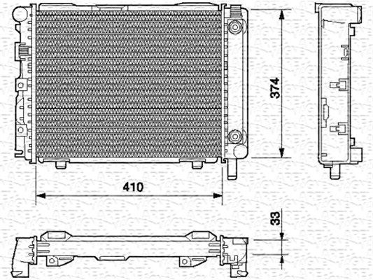 MAGNETI MARELLI radiatorius, variklio aušinimas 350213537000